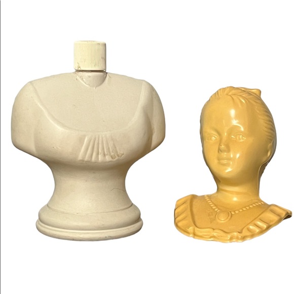 Vintage 18th Century Ladies Head Figurine empty plastic bubble bath - Picture 5 of 6
